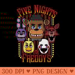 five nights at freddys face - high quality png files