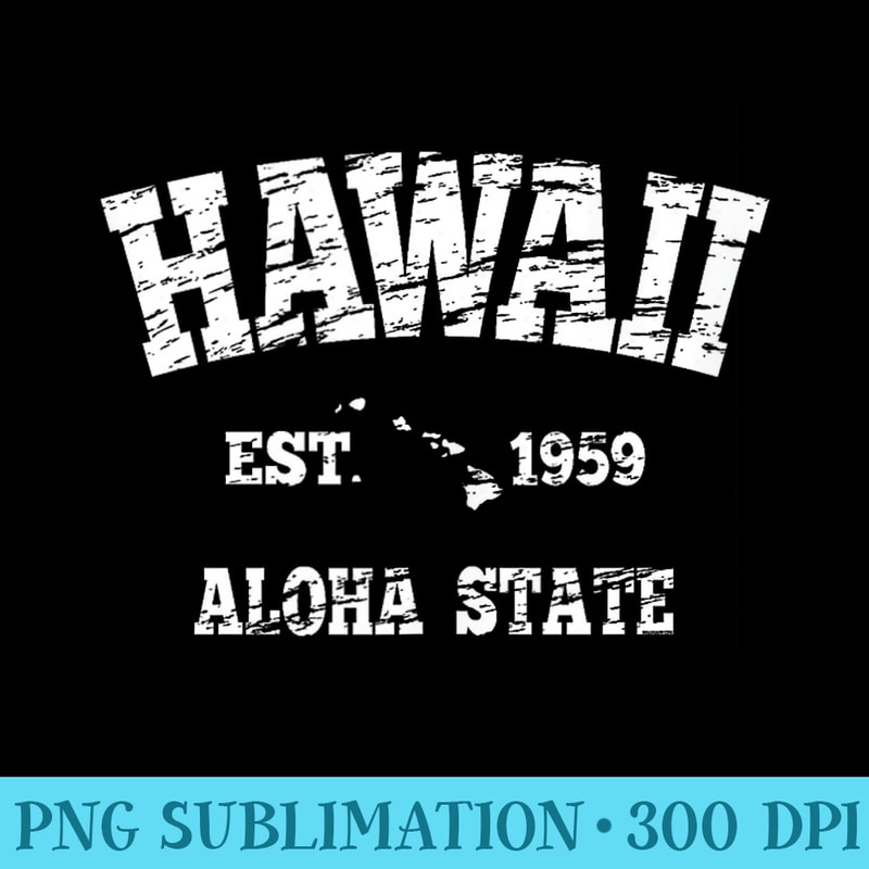 Aloha State Graphic Vintage Islands - PNG Download Resource - Bring Your Designs to Life