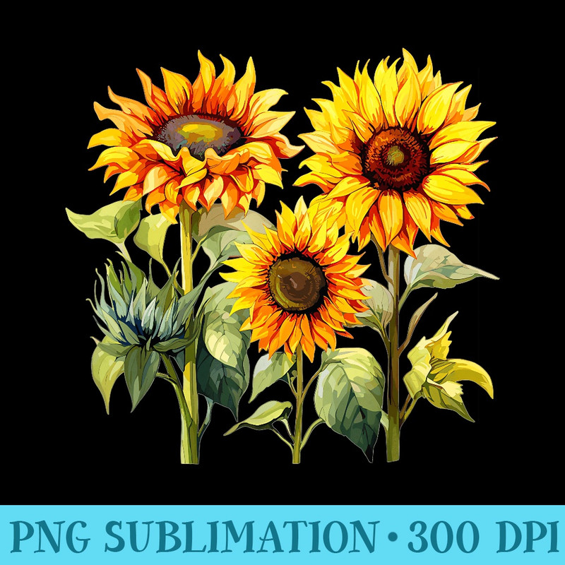 Sunflower Art Flower Lover Floral for Women - PNG Download Collection - Unleash Your Inner Rebellion