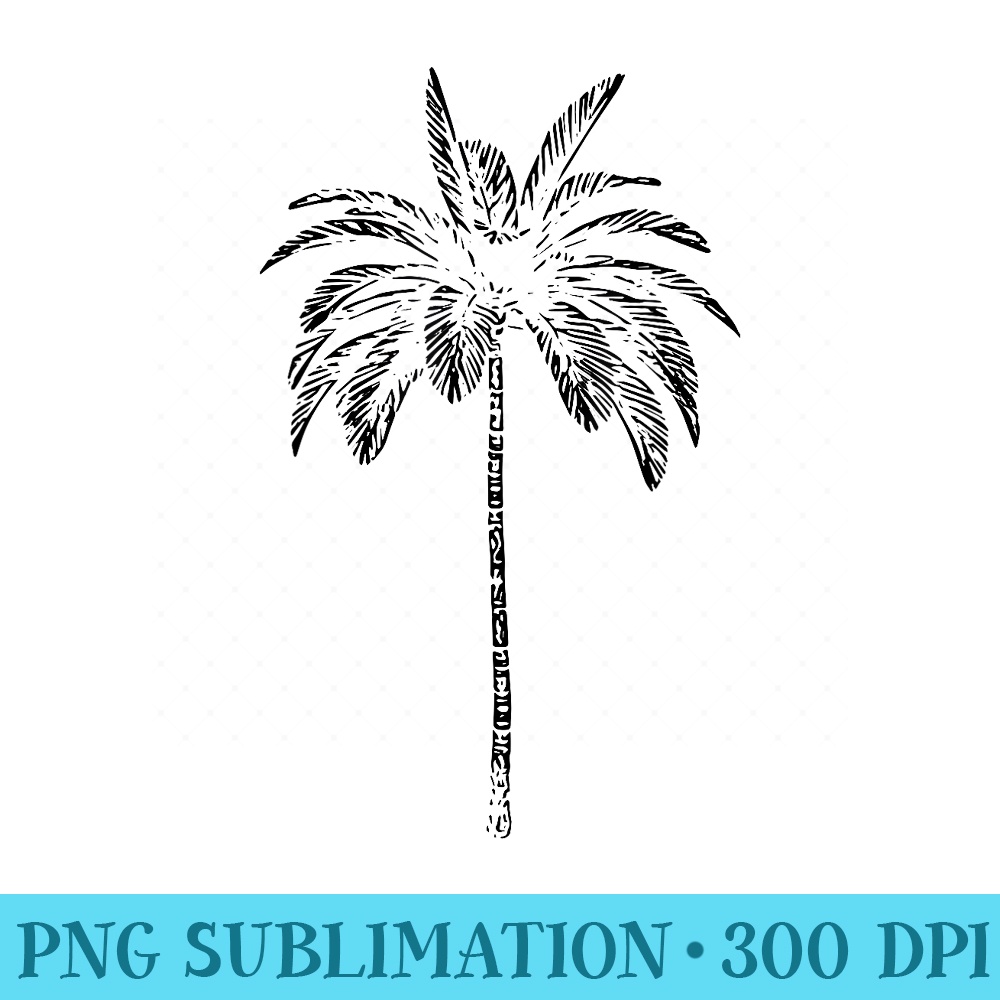 Palm Beachwear Beach Outfit Surfing Aloha Retro Palm Tree - PNG Download Graphic - Create with Confidence
