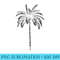 Palm Beachwear Beach Outfit Surfing Aloha Retro Palm Tree - PNG Download Graphic - Create with Confidence