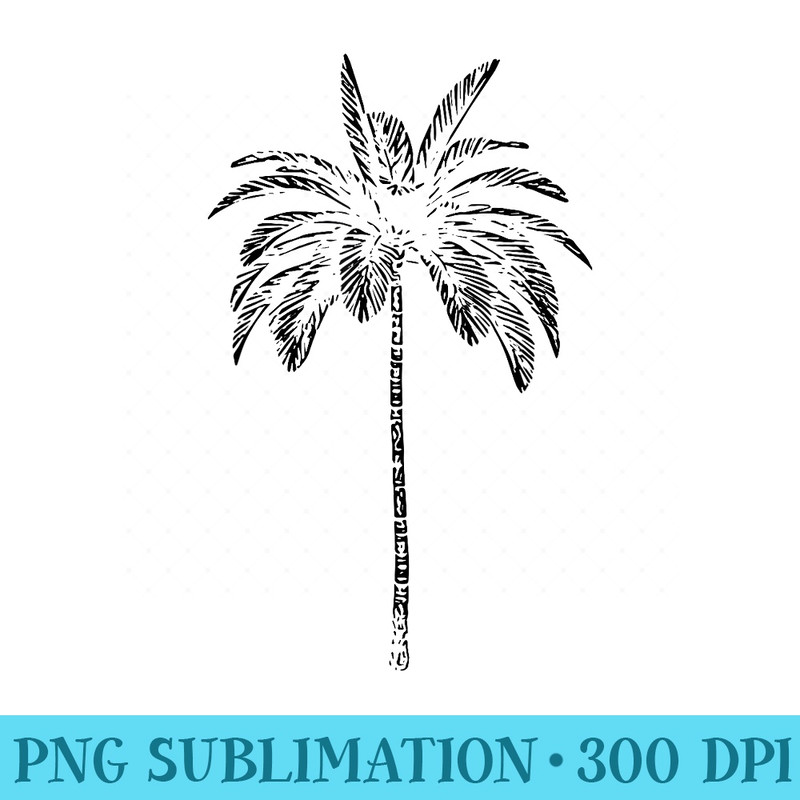 Palm Beachwear Beach Outfit Surfing Aloha Retro Palm Tree - PNG Download Graphic - Create with Confidence