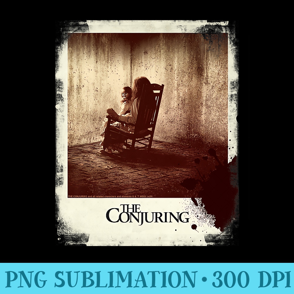 The Conjuring Grunge Annabelle Polaroid Horror Poster Premium - PNG Clipart Download - Instant Access To Downloadable Files