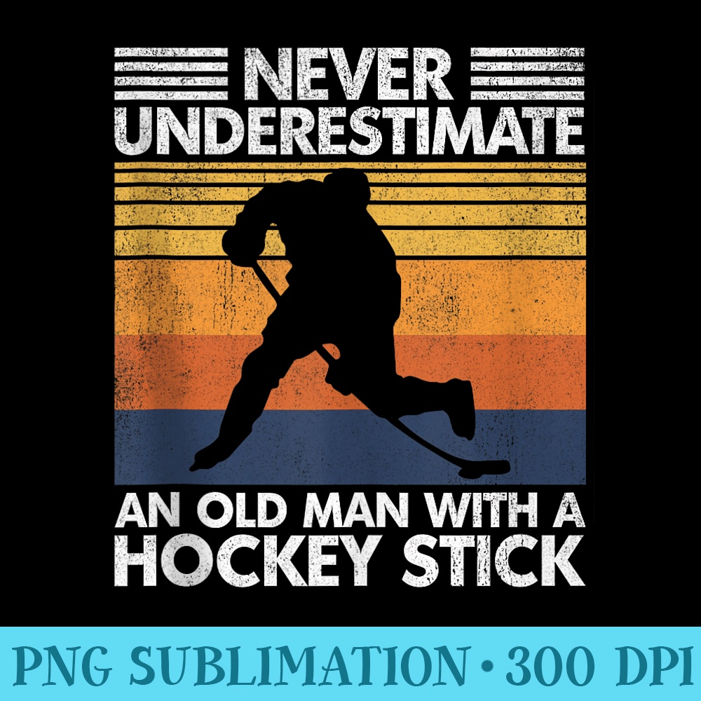 vintage hockey team Men Ice Hockey Fathers day Design - Sublimation artwork PNG download - Instant Access To Downloadable Files