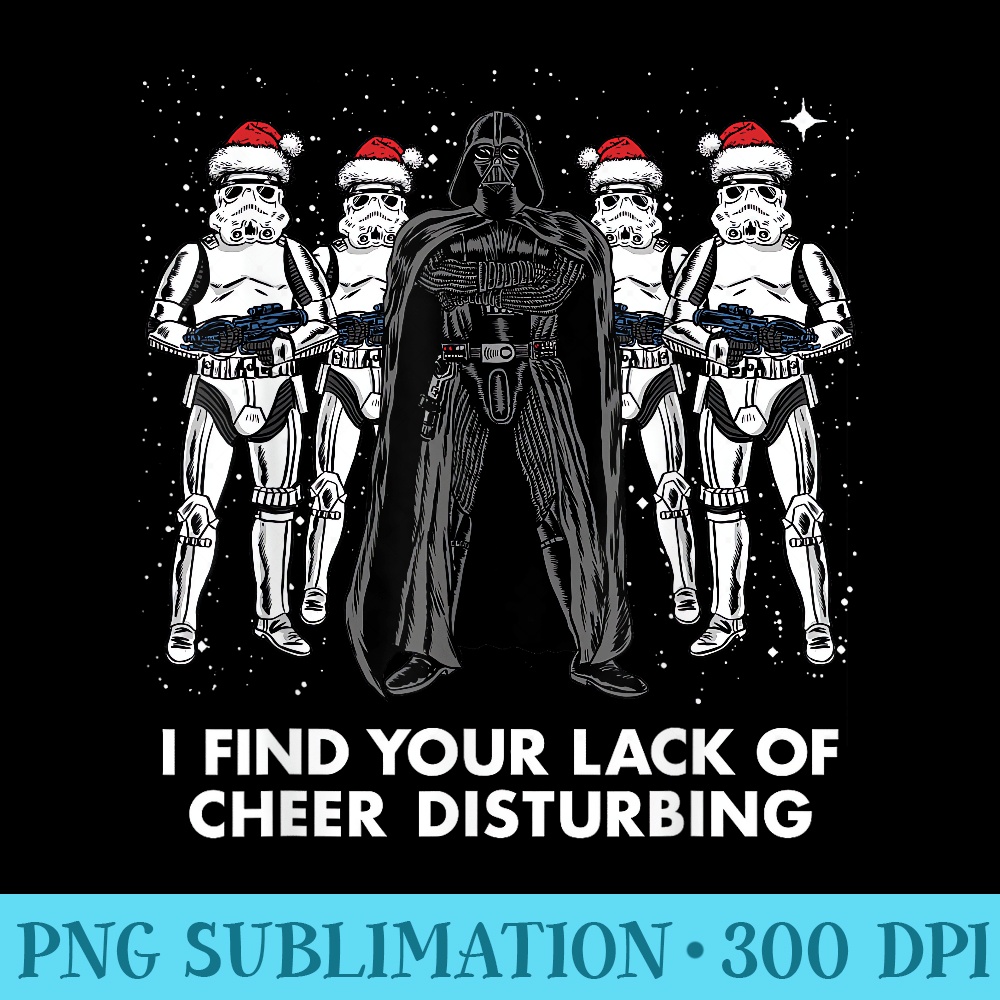 Star Wars Vader Trooper Lack Cheer Christmas Graphic T - PNG Art Files - Unleash Your Inner Rebellion