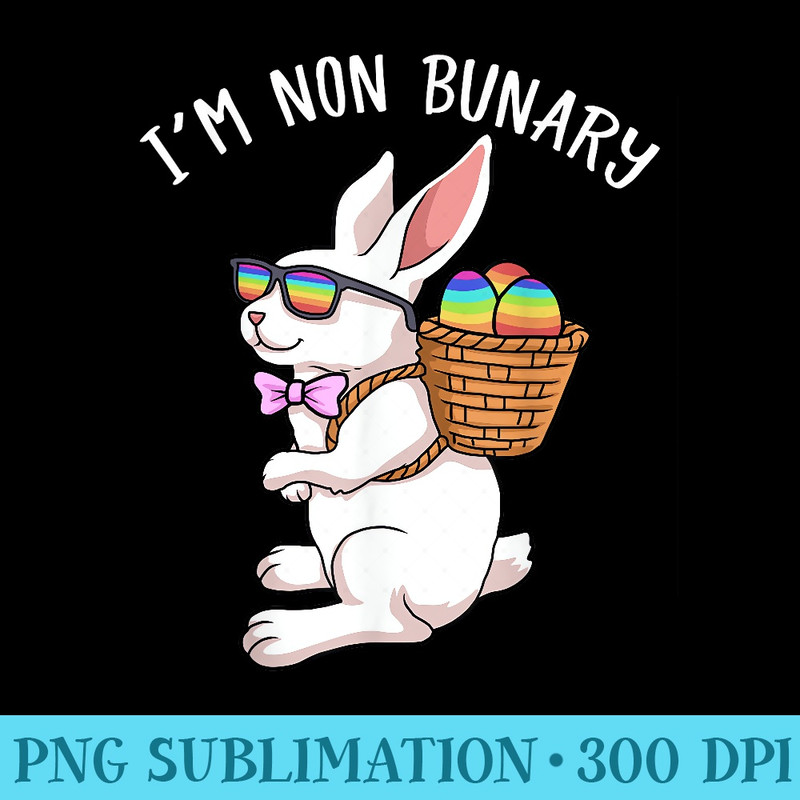Non Binary Clothing Easter LGBT Gay Pride LGBTQ Nonbinary - Shirt Vector Illustration - Vibrant and Eye-Catching Typography