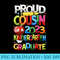 Proud Cousin Of A Kindergarten Grad Graduation Class of 2023 Premium - PNG Download Library - Vibrant and Eye-Catching Typography