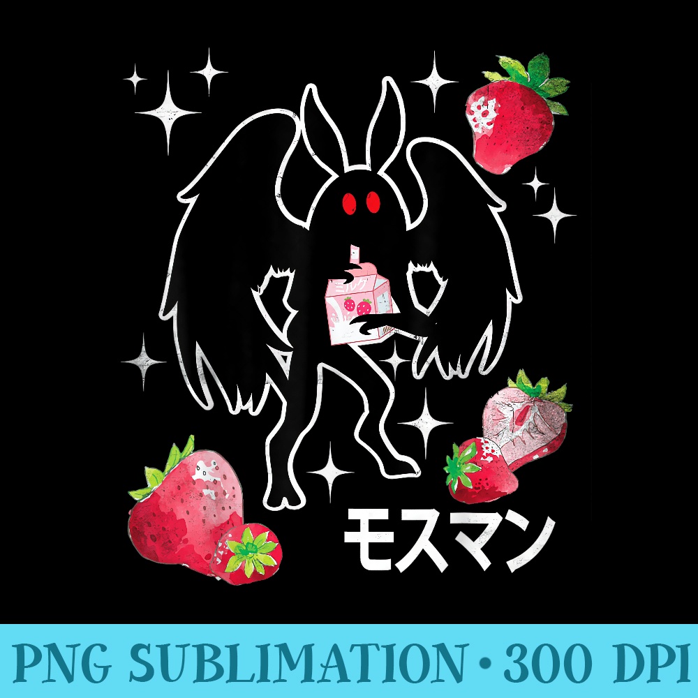 Mothman Kawaii Strawberry Milk Shake Carton - PNG Download Resource - Lifetime Access To Purchased Files