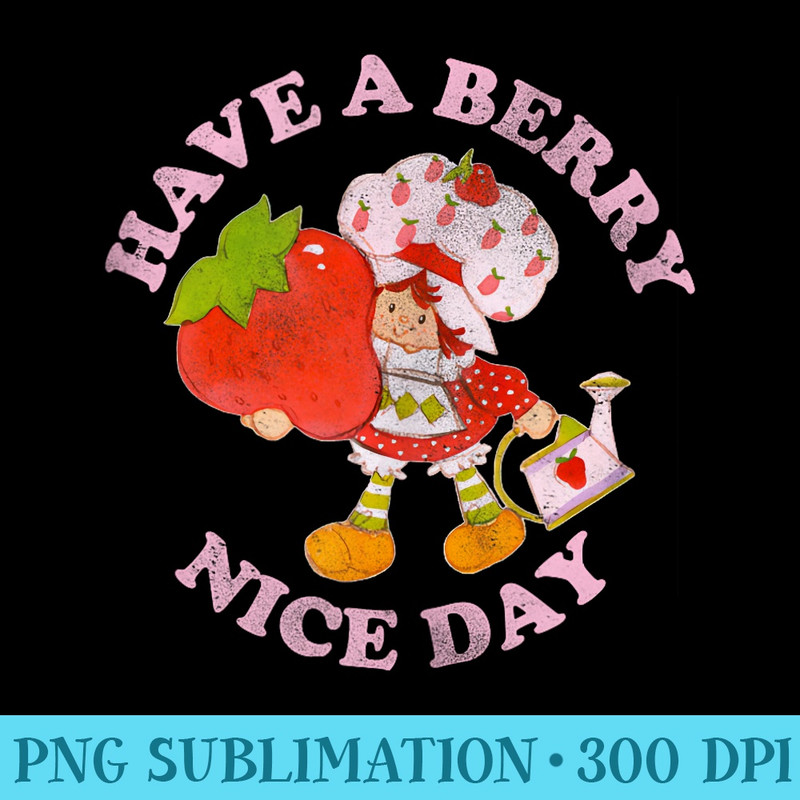 Strawberry Shortcake A Berry Nice Day Vintage Pink Logo - Free Transparent PNG Download - Quick And Seamless Download Process
