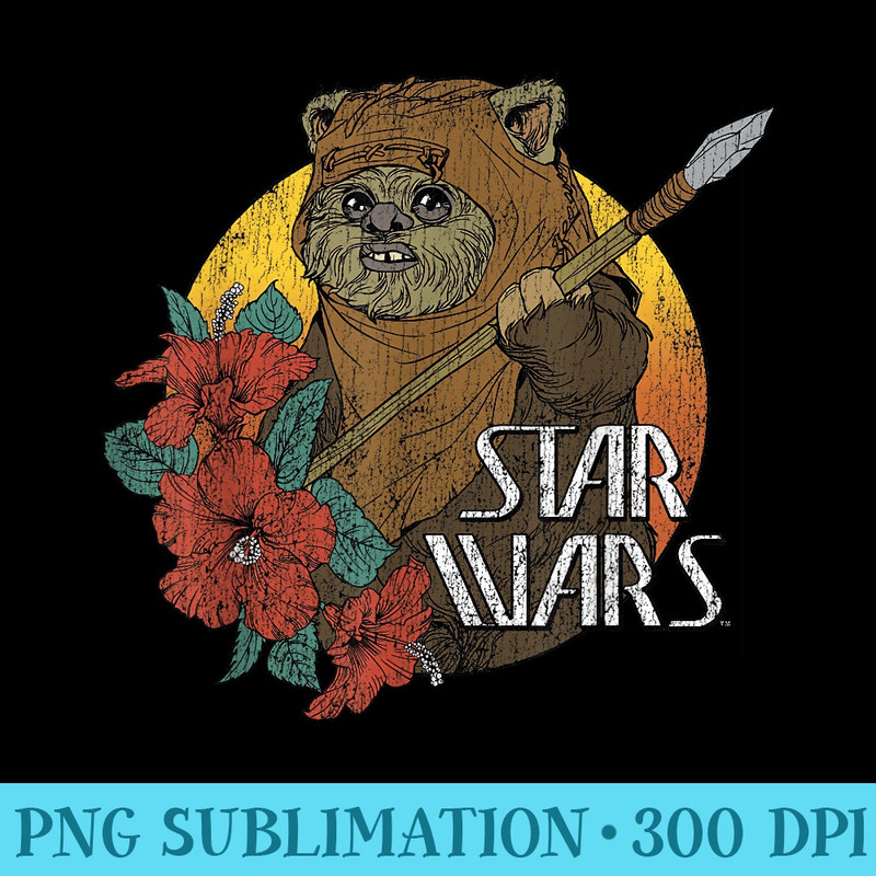 Star Wars Ewok Floral Circle Portrait - PNG Download Library - Fashionable and Fearless
