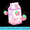 Strawberry Milk Shake Kawaii Anime - High Quality PNG Download - Spice Up Your Sublimation Projects