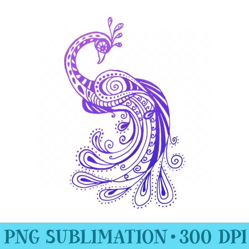 Galaxy Peacock - Sublimation PNG download - Lifetime Access To Purchased Files