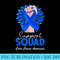 Colon Cancer Awareness Support Squad Blue Sunflower - High Quality PNG files - Instant Access To Downloadable Files