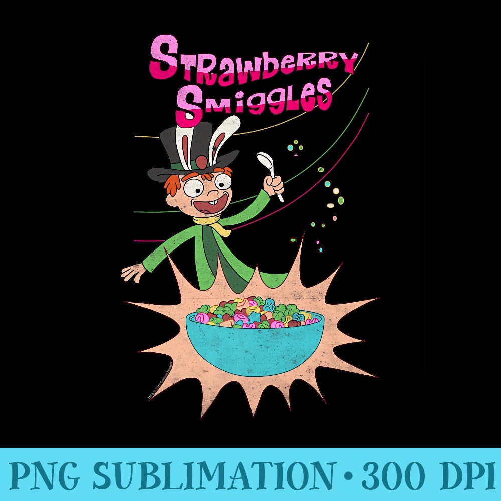 Rick and Morty Strawberry Smiggles Premium - Shirt Drawing PNG - Premium Quality PNG Artwork
