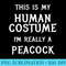 Funny Peacock Halloween Easy Idea - Shirt Graphics for Download - Vibrant and Eye-Catching Typography