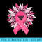 Breast Cancer Pink Ribbon Sunflower Breast Cancer Awareness - Sublimation designs PNG - Transform Your Sublimation Creations