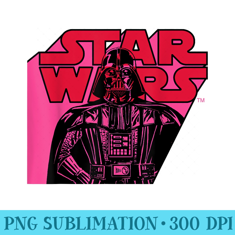 Star Wars Logo and Darth Vader in Pink T - PNG Picture Gallery Download - Unleash Your Inner Rebellion