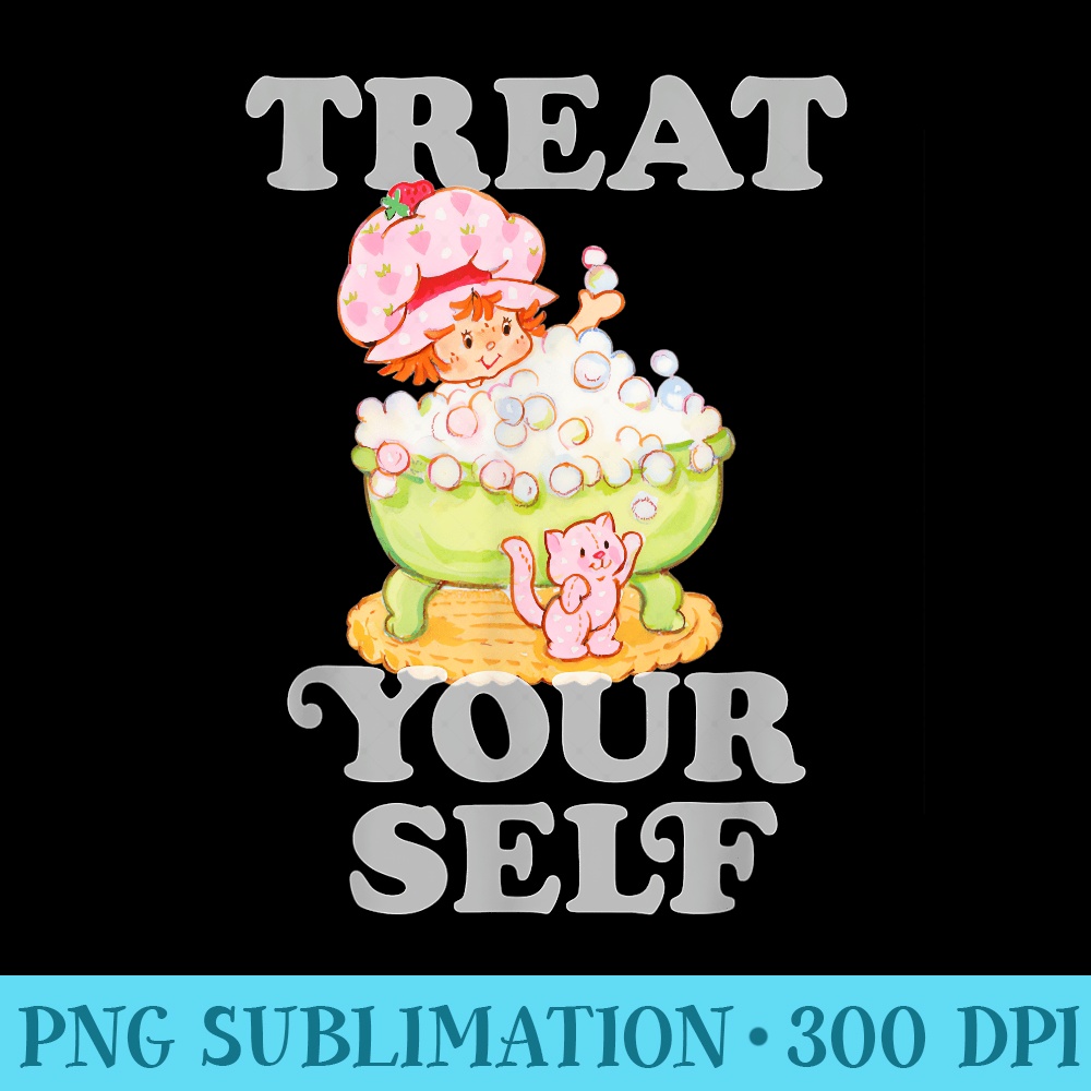 Strawberry Shortcake Treat Yourself Retro Bubble Bath - PNG Graphics Download - Premium Quality PNG Artwork