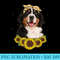 Girls Women Mom Bernese Mountain Dog Sunflower Mothers Day - PNG Download Database - Unique And Exclusive Designs