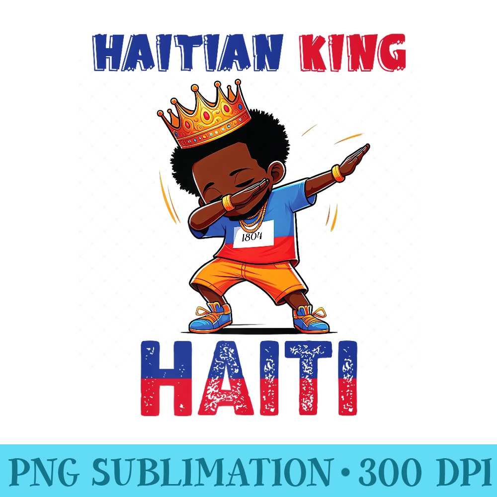 Haiti Young King Haiti Flag Melanin for Black Premium - Shirt Clipart Free PNG - Unleash Your Creativity