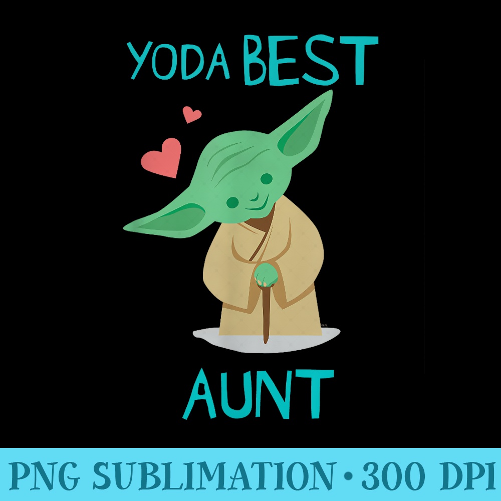 Star Wars Yoda Best Aunt Yoda Chibi Portrait Motheru2019s Day - PNG Image Download - Eco Friendly And Sustainable Digital Products
