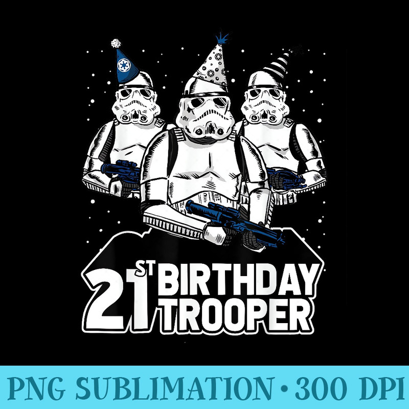 Star Wars Stormtrooper Party Hats Trio 21st Birthday Trooper - Sublimation graphics PNG - Trendsetting And Modern Collections