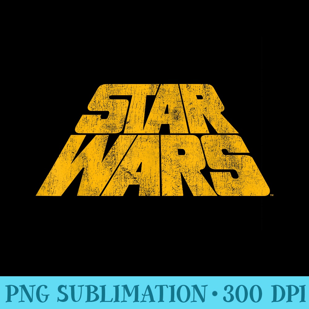 Star Wars Simple Block Movie Logo - PNG Download Illustration - Create with Confidence