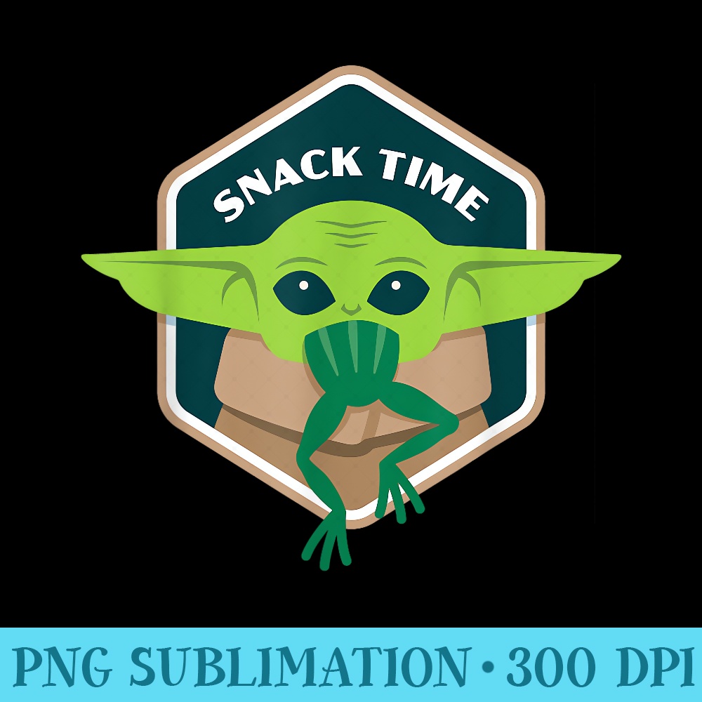 Star Wars The Mandalorian The Child Grogu Frog Snack Time - Sublimation artwork PNG download - Fashionable and Fearless