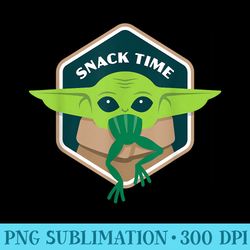 star wars the mandalorian the child grogu frog snack time - sublimation artwork png download