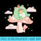 Kawaii Strawberry Frog On Mushroom Pink Anime Cottagecore - Download PNG Files - Defying the Norms