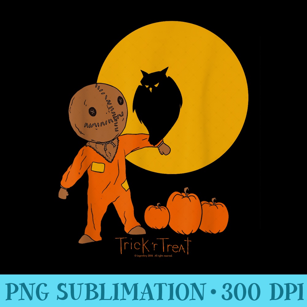Trick r Treat Sam with Owl and Moon - PNG Design Files - Lifetime Access To Purchased Files