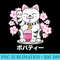 Boba Bubble Tea, Anime Kawaii Sakura, Lucky Cat Maneki Neko - PNG File Download - Easy-To-Print And User-Friendly Designs