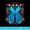 Womens Peacock feathers Folk Art Design, for bird lovers Premium - PNG Templates Download - Instant Access To Downloadable Files