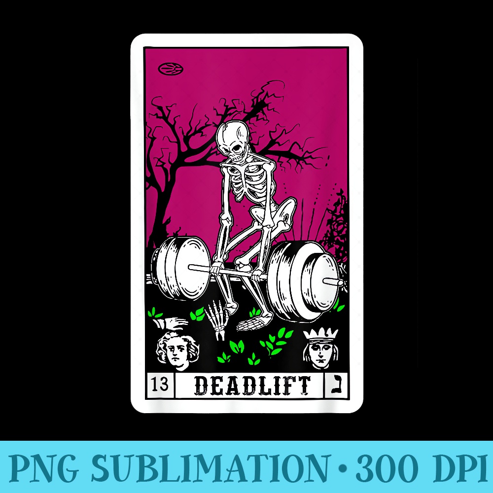 death tarot card funny gym deadlifts workout gymmer - Exclusive PNG designs - Defying the Norms