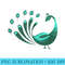 Teal peacock design cute peacock print - PNG Download Collection - Revolutionize Your Designs