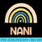 Womens Nani Mothers Day Blessed To Be Called Nani Rainbow Women Raglan Baseball - Download PNG Files - Perfect for Sublimation Art