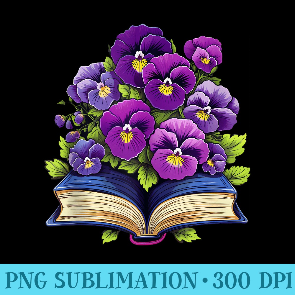 Pansies Flowers Book Pansy Floral - Shirt Vector Illustration - Unleash Your Creativity