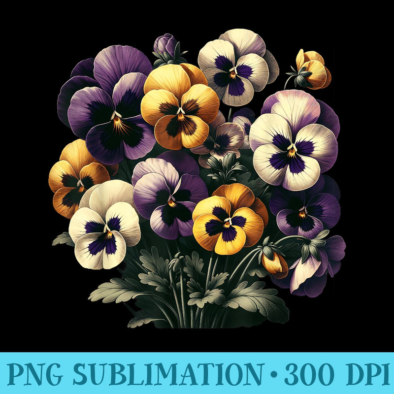 Pansies Flowers Pansy Lover Gardening Gardener - High Resolution PNG Designs - Versatile And Customizable Designs