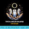 Owl Howling At Total Solar Eclipse 8th April - Shirt Graphic Resources - Revolutionize Your Designs