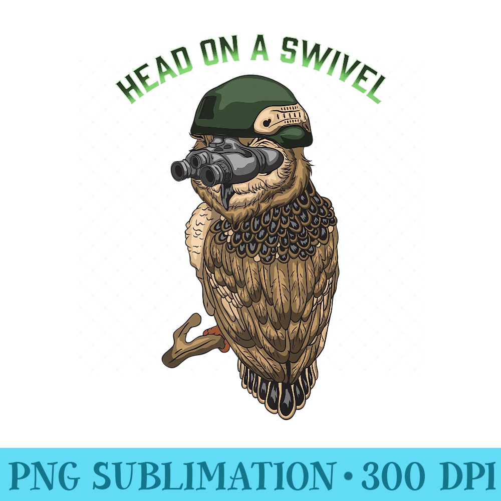 Military Owl T Head On A Swivel Tactical - PNG Clipart Download - Boost Your Success with this Inspirational PNG Download