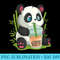 Kawaii Cute Anime Panda Otaku Japanese Bubble Boba Tea - PNG Design Files - Perfect for Sublimation Mastery