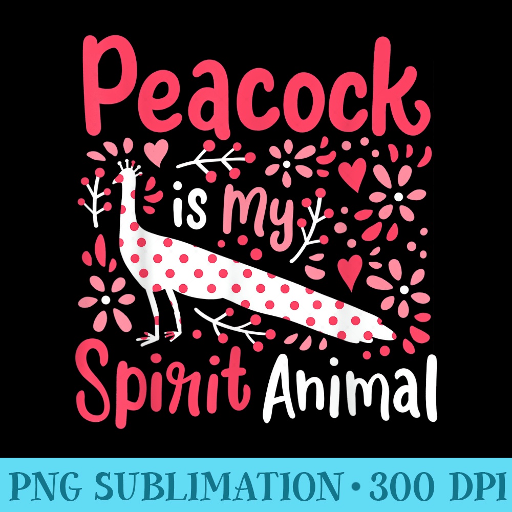 Peacock Spirit Animal - Sublimation PNG download - Instantly Transform Your Sublimation Projects