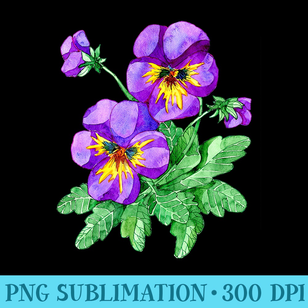 Vintage Pansies Flowers Gardening Pansy Lover Premium - PNG File Download - Revolutionize Your Designs