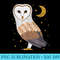 Nocturnal Barn Owl T Distressed Design - Blank Shirt Template PNG - Perfect for Sublimation Mastery