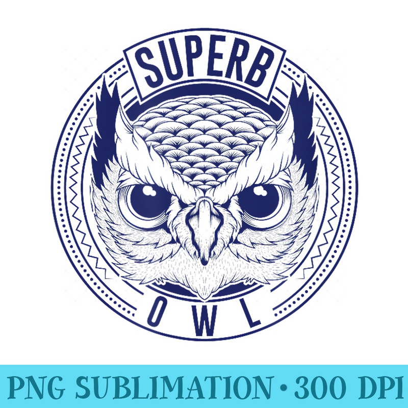 The Superb Owl Logo Owl Bird - Fashionable Shirt Design - Perfect for Personalization