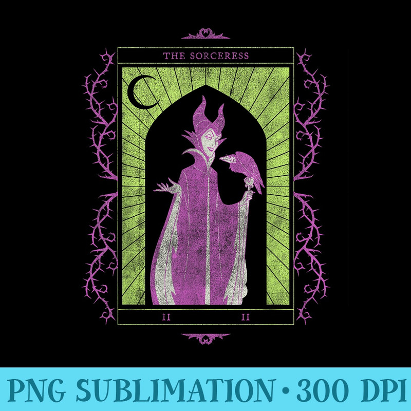 Disney Villains Maleficent The Sorceress Tarot Card - PNG design assets - Stunning Sublimation Graphics