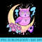 Kawaii Pastel Goth Cute Creepy Owl Crescent Moon - Shirt Graphic Resources - High Resolution And Print-Ready Designs