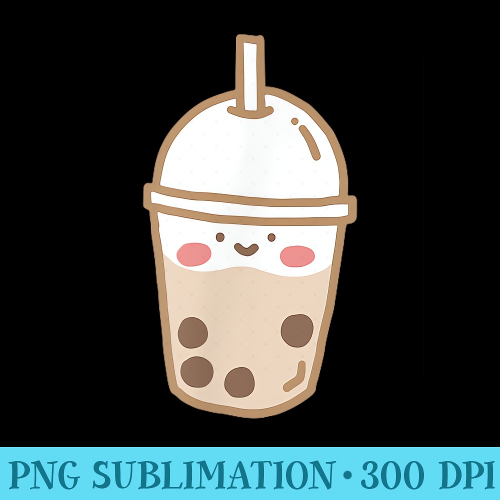 Cute Bubble Milk Tea Boba Lover Minimal Kawaii Aesthetic - Shirt Clipart Free PNG - Limited Edition And Exclusive Designs