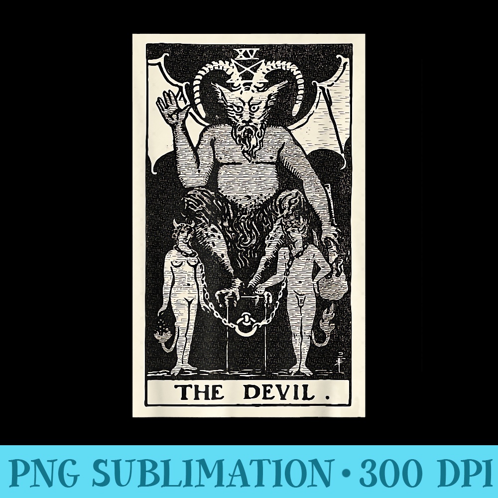 Tarot Card The Devil Devil - PNG File Download - Capture Imagination with Every Detail