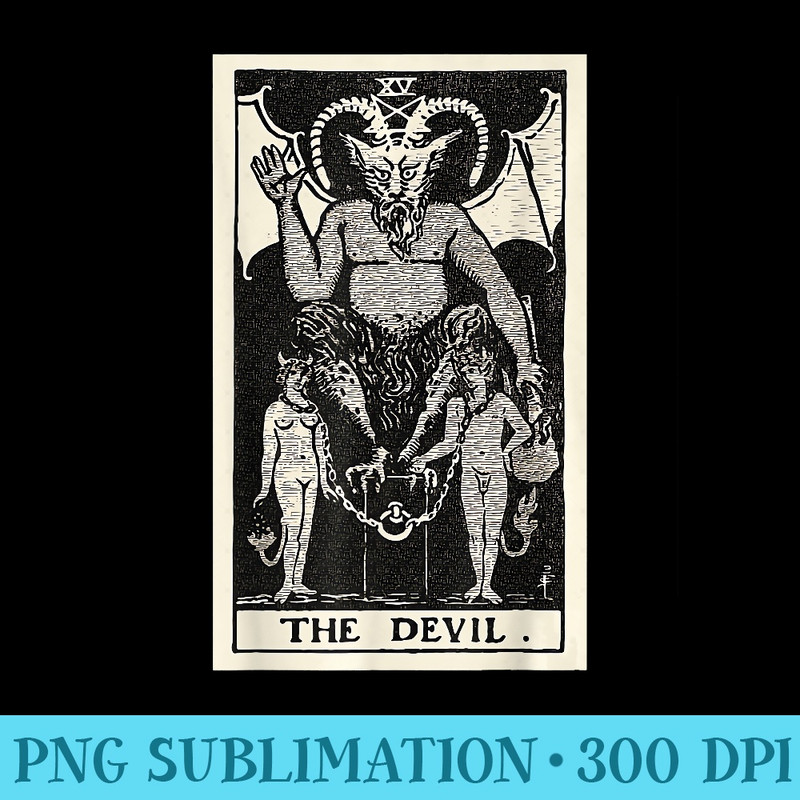 Tarot Card The Devil Devil - PNG File Download - Capture Imagination with Every Detail